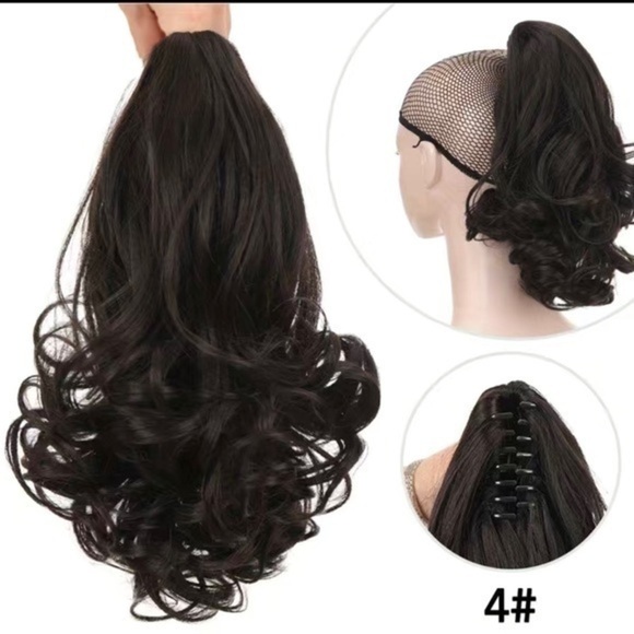 Soft and beautiful. 12 inch clip in ponytail. Black. - Picture 1 of 3